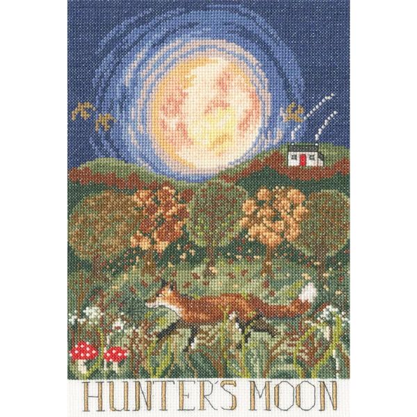 Confezione Da Ricamo A Punto Croce Bothy Threads "Hunter's Moon"", Schema Per Il Conteggio, XDD3, 18X27Cm"-image