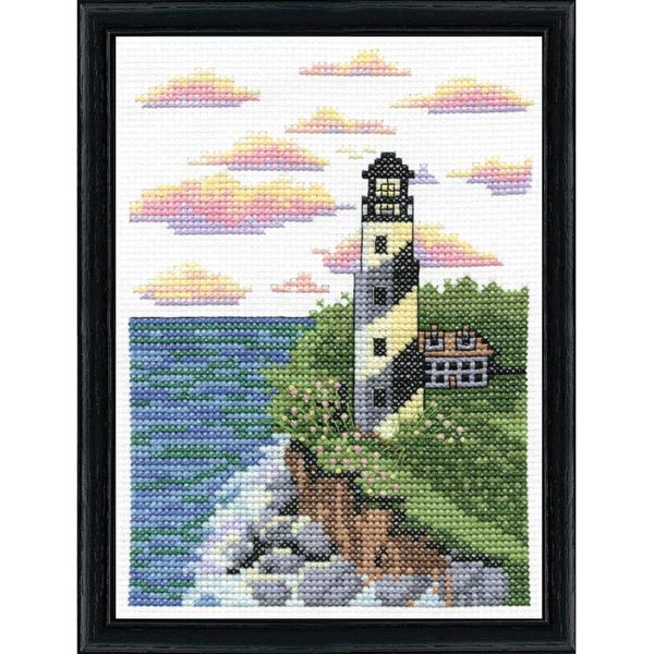 Kit Punto Croce Contato Design Works "Lighthouse"", 13X18 Cm"-image