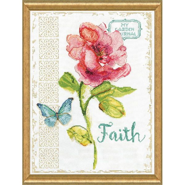 Confezione Da Ricamo A Punto Croce Design Works "Faith"", Schema Contato, 36X46Cm"-image