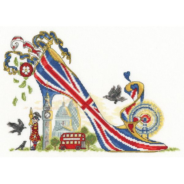 Confezione Da Ricamo A Punto Croce Bothy Threads "Britannia"", Schema Contato, XSK23, 28X20Cm"-image