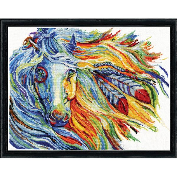 Kit Per Ricamo A Punto Croce Design Works "Warhorse"", Schema Contato, 36X46Cm"-image