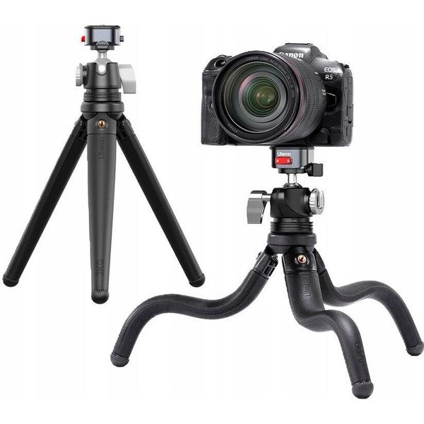 Treppiede Flessibile Pro Per Fotocamera, Videocamera E Telefono + Slitta Iso + 3X Viti 1/4'' / Quick-Lock Ulanzi / Claw-image