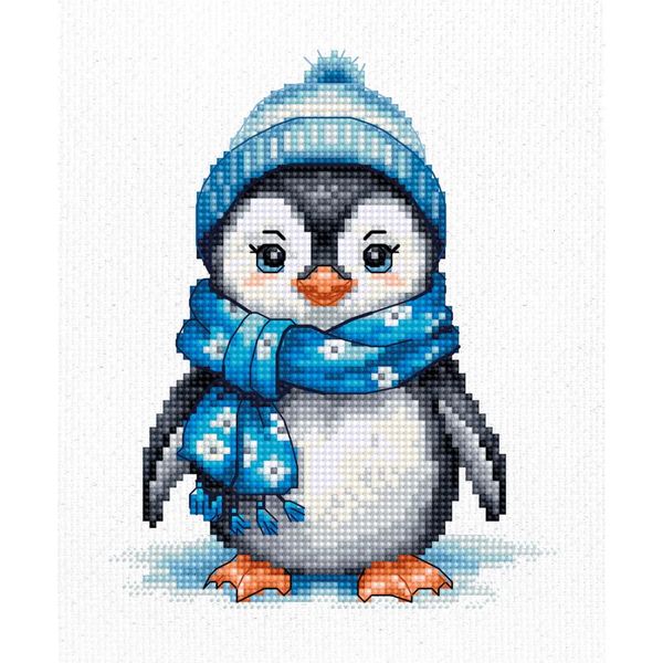 Luca-S Kit Per Ricamo A Punto Croce "Pinguino"", Schema Contato, 11X13Cm"-image