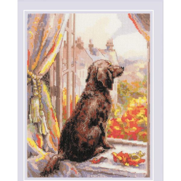Kit Riolis Per Punto Croce Contato "Andiamo A Fare Una Passeggiata"", 18X24Cm, Fai Da Te"-image