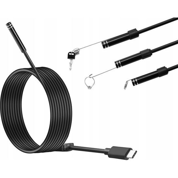 Telecamera Di Ispezione Endoscopica Usb TYPE-C USB-C 10 M Di Cavo Rigido-image