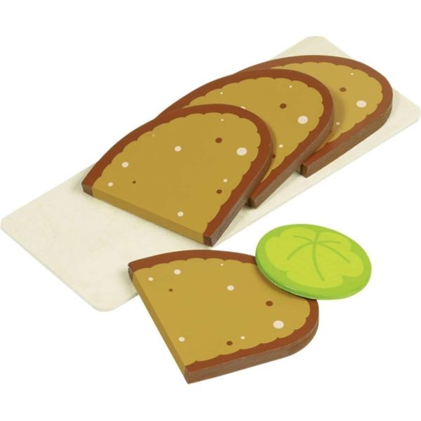 Goki 51812 Fette Di Pane, 4 Fette, 1 Foglia Di Lattuga, Multicolore (1 Set)-image