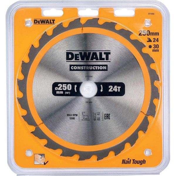 Dewalt DT1956-QZ Lame Circolari, 250 X 30 Mm, 24 Denti, Calcestruzzo-image