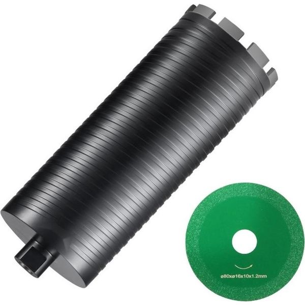 Carotatrice Diamantata - Carotatrice Diamantata A Umido/Asciutto Da 108 Mm Per Mattoni E Blocchi - Carotatrice Per Calcestruzzo Con Guida E Lama - Profondità Di Foratura 241,3 Mm - Filettatura Interna 5/8 Di Pollice-11-image