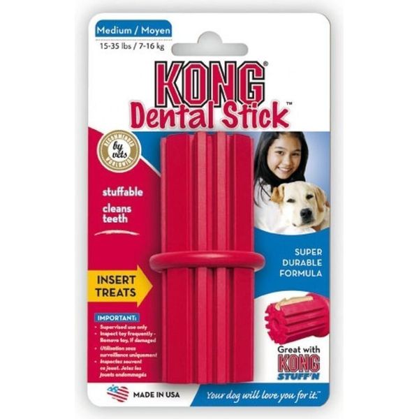 Kong Dental Stick Giocattolo Per Cani Taglia L Dental Care Rosso-image