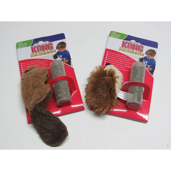 Kong Cat Giocattolo Per Gatti Riempibile Con Erba Gatta, Motivi:Castoro-image