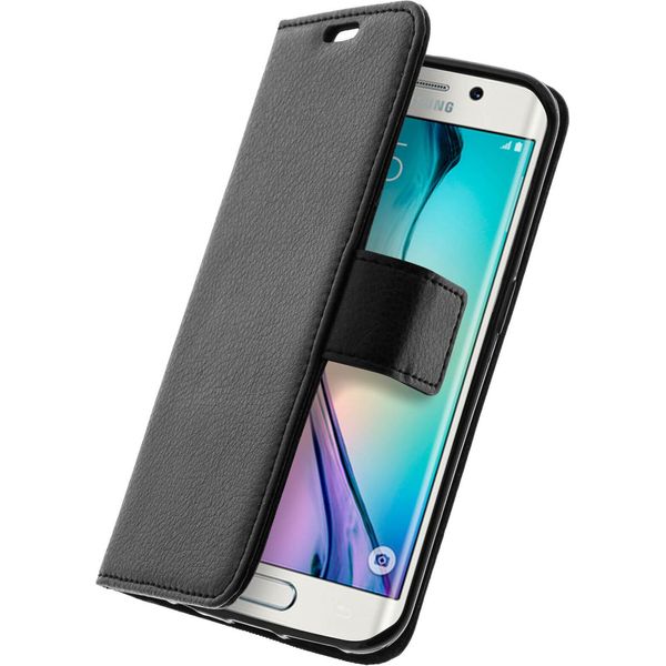 Avizar, Custodia Protettiva Flip Con Funzione Stand Per Samsung Galaxy S6 Edge, Nero-image