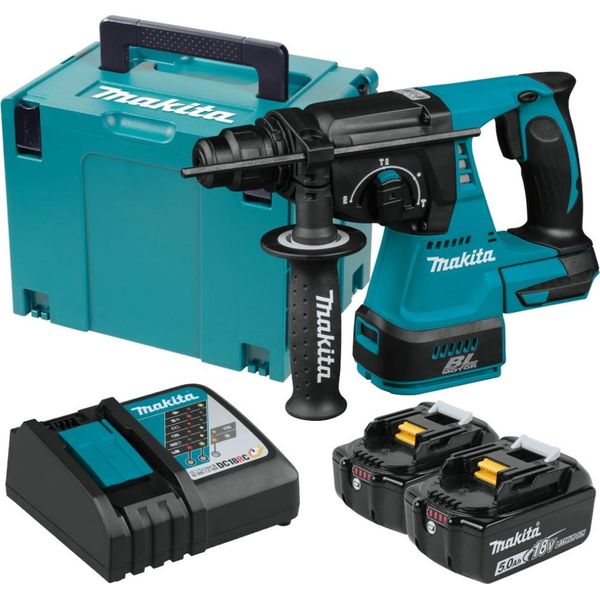 Makita DHR242RTJ Martello Leggero Bl 18V Lxt 24Mm SDS-PLUS 5Ah 2 Bat. Makpac-image