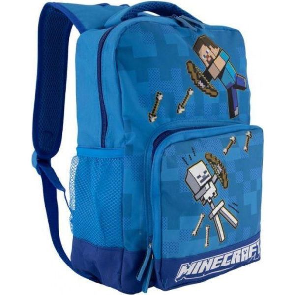 Zaino Minecraft Per La Scuola Primaria, Zaino Scuola, Gadget Originale, Azzurro, Blu Chiaro-image