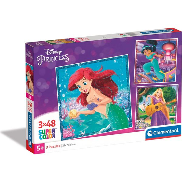 Clementoni - Puzzle Disney Princess 3X48 ElementóW, Oficjalny Produkt Edukacyjny-image
