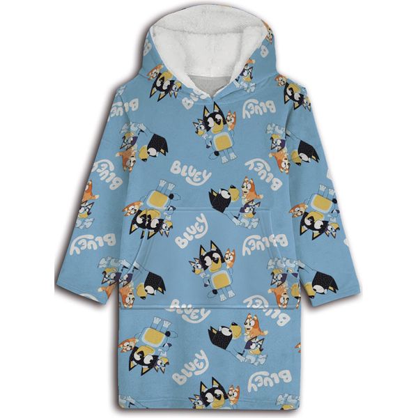 Bluey Felpa Con Cappuccio In Pile Famiglia, 3 - 6 Anni-image