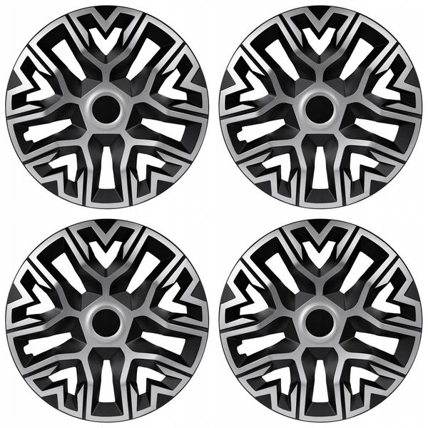 Tappi Mozzo Universali 16'' Nrm The Best Bicolore Argento/Nero 4 Pezzi-image