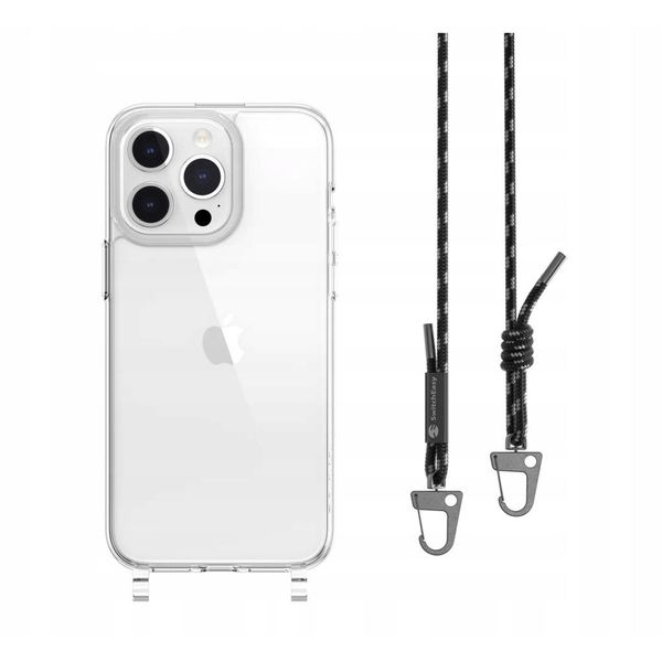 Switcheasy Custodia Trasparente Antiurto Con Cordino Per Iphone 15 Pro Max Nero-image