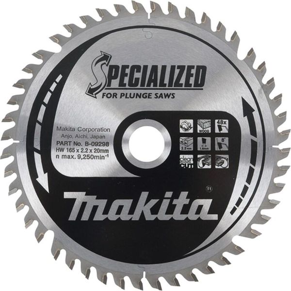 Lama Circolare Makita, Specialized 165 X 20 Mm - 48 Denti - Legno-image