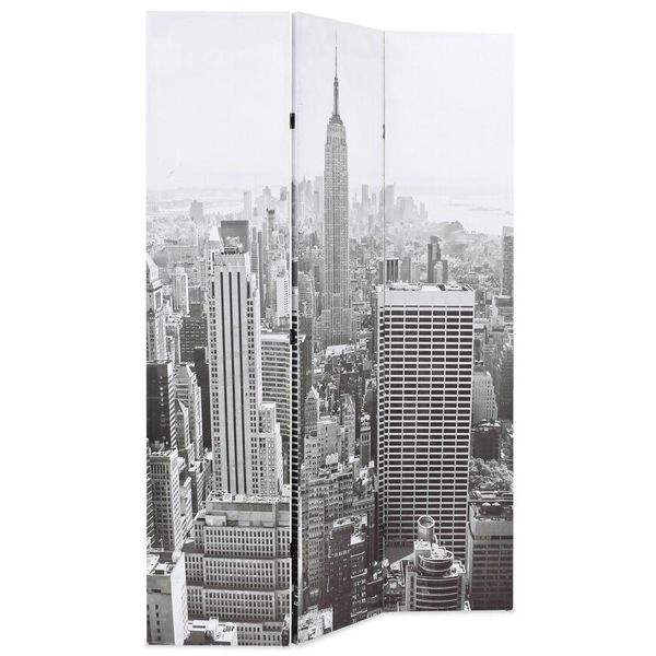 Divisorio Pieghevole 120 X 170 Cm New York Di Giorno In Bianco E Nero-image