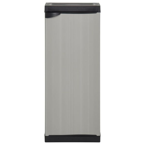Vidaxl Armadio Da Giardino Con 1 Ripiano Grigio E Nero 35X40X85 Cm-image