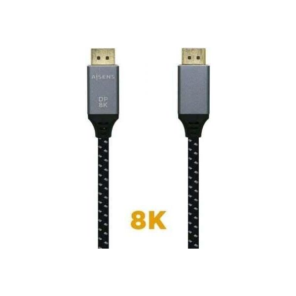 Displayport 1.4 8K Aisens A149-0437/ Displayport Maschio - Displayport Maschio/ 2M/ Nero Grigio-image