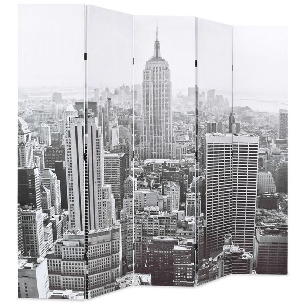 Divisorio Pieghevole 200 X 170 Cm New York Di Giorno In Bianco E Nero-image