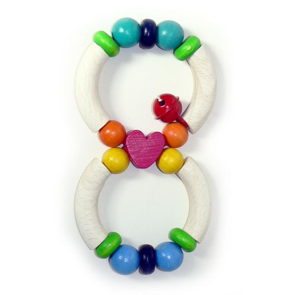 Giocattolo Per Bambini Con Sonaglio A Cuore Lxlxh 80X18X140Mm Nuovo-image