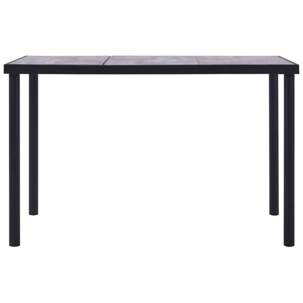 Vidaxl Tavolo Da Pranzo Nero E Grigio Cemento 160 X 80 X 75 Cm Mdf-image