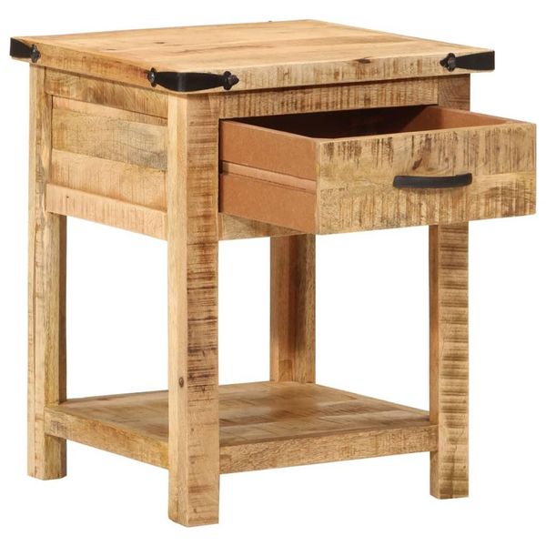 Syfax™ Comodino 40X40X50 Cm In Legno Massello Di Mango-image
