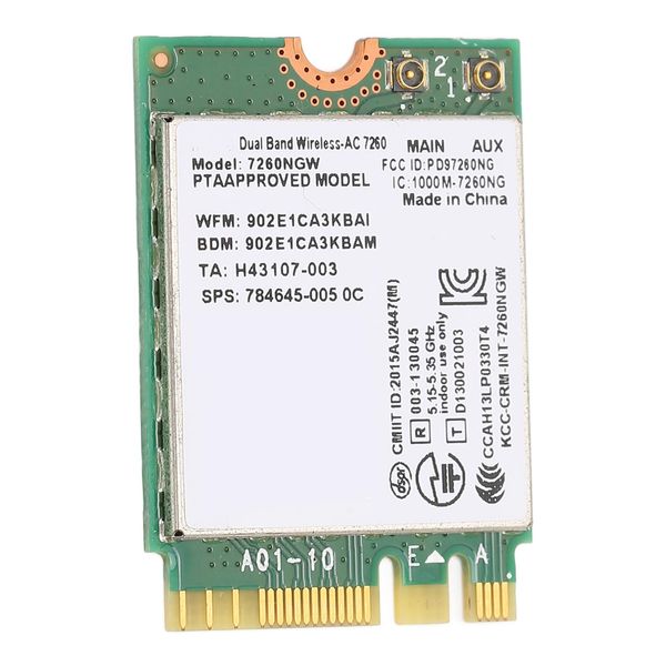 Scheda Wlan Dual Band 2,4 Ghz/5 Ghz 1200 Mbit/S Con Bluetooth 4.0, Ngff M.2 Scheda Internet Wireless Per Laptop Nell'ufficio Domestico-image