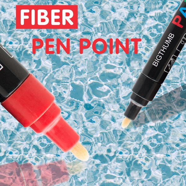 Bigthumb 12 Colori Pennarelli A Base D'olio Set Di Pennarelli Impermeabili Ad Asciugatura Rapida Per La Pittura Su Sassi, Vetro, Plastica, Ceramica, Legno, Metallo, Artigianato Fai Da Te, Per Scrivere Su Quasi Tutto-image