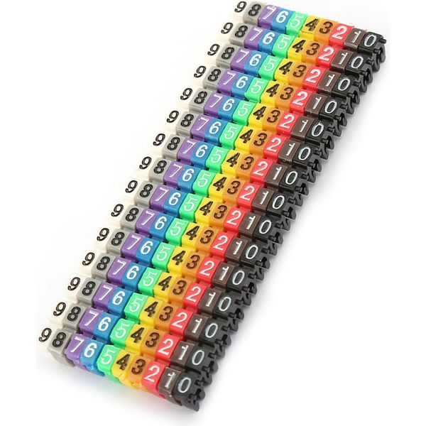 Tubo Di Numero Digitale Numero Di Filo Etichetta Tubo Cavo Marcatore Colorato (150Pcs 1.5Mm2)-image