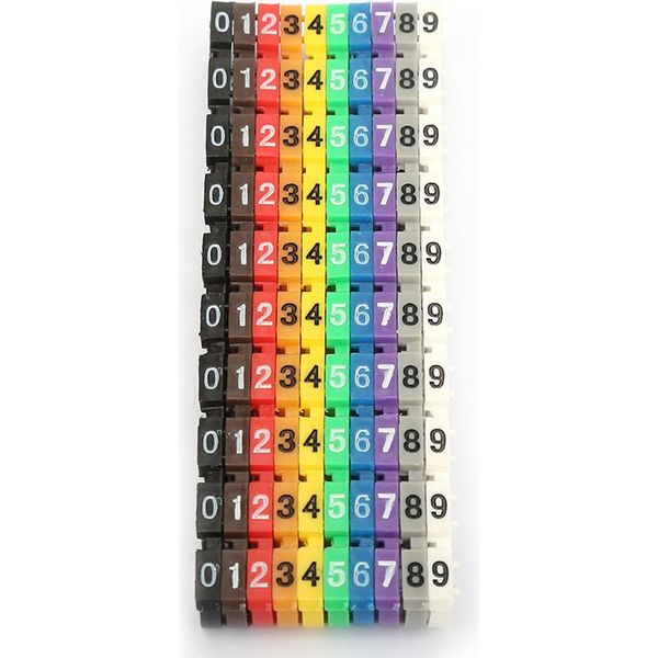Tubo Di Numero Digitale Numero Di Filo Etichetta Tubo Cavo Marcatore Colorato (100Pcs 6Mm2)-image