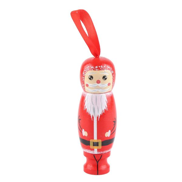 Ciondolo Di Babbo Natale, Ornamento Di Babbo Natale, Ornamento Di Legno Di Babbo Natale, Decorazione Dell'albero Di Natale, Ornamento Di Natale-image