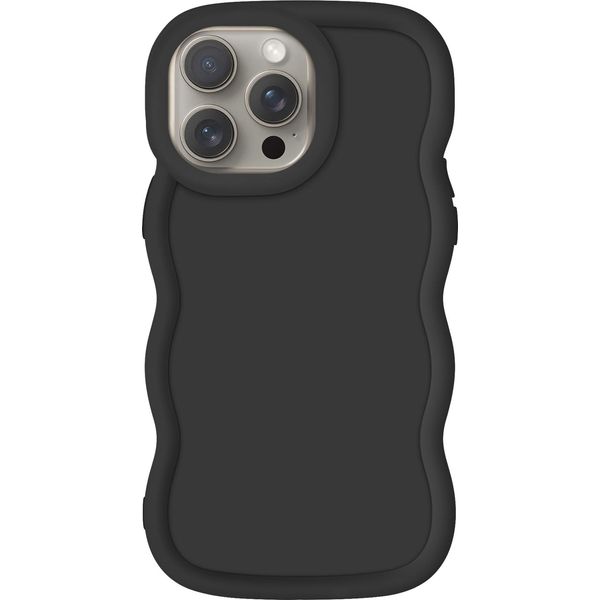 Avizar, Custodia Per Iphone 15 Pro Max Antiurto In Silicone Serie Candy, Nero-image