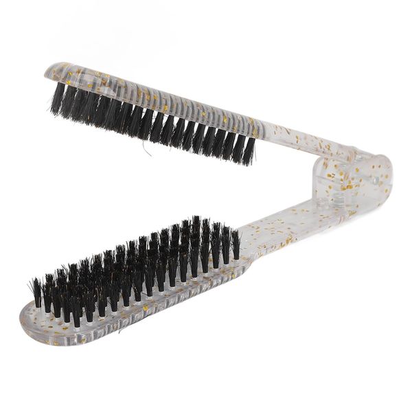 Doppio Morsetto Laterale Della Spazzola, Spazzola Del Morsetto Del Raddrizzatore Dei Capelli, Spazzola Del Morsetto Di Raddrizzamento Dei Capelli, Doppio Morsetto Laterale Trasparente Della Spazzola, Spazzola Del Morsetto Del Raddrizzatore Di Modellatura Dei Capelli, Spazzola Di Steccatura Di Raddrizzamento Dei Capelli-image