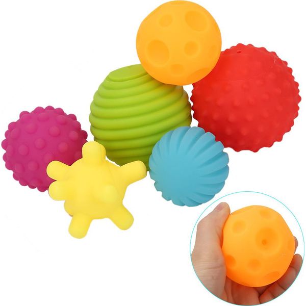 6 Pezzi/Lotto Set Di Palline Colorate Per Il Bagnetto Giocattolo Sensoriale Tattile-image