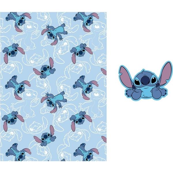 Coperta In Corallo + Cuscino Lilo E Stitch - Stitch (100 X 140 Cm)-image