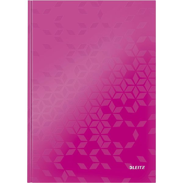 Leitz Wow A4 Quaderno Cucito, A Righe, 80 Fogli, Rosa Metallizzato-image