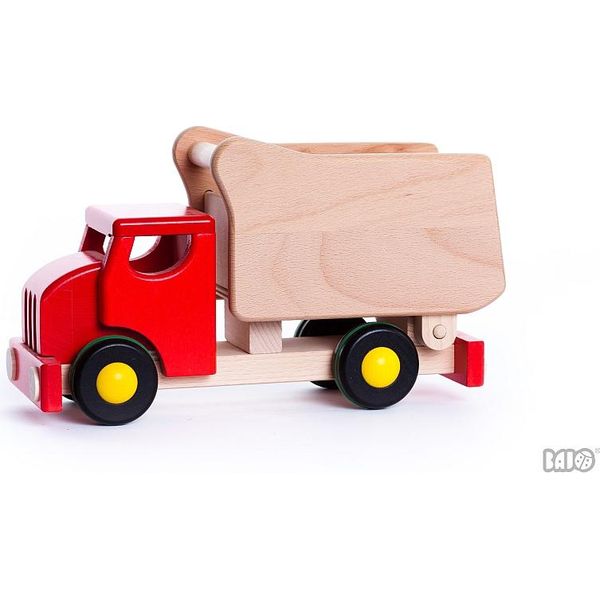 Camion Giocattolo "Tipper Rosso"" Autocarro In Legno Giocattolo In Legno Per Bambini"-image