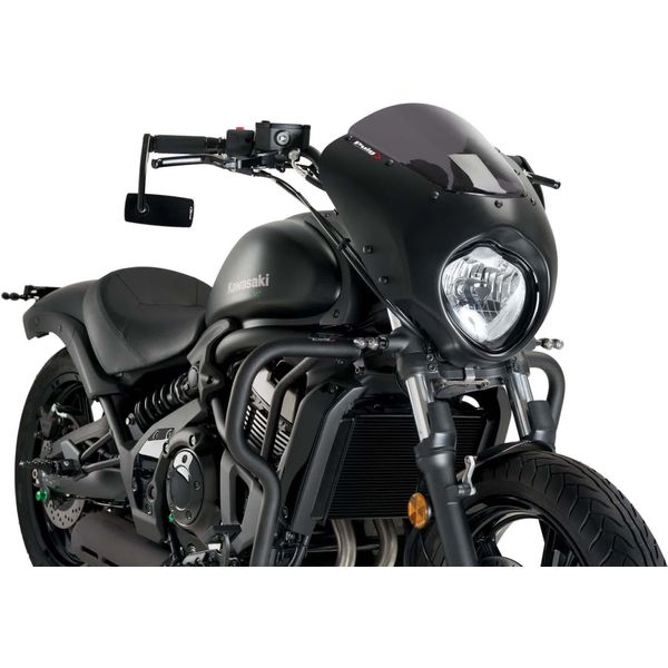 Cupolino Puig Semicarenato Fumè Scuro Per Kawasaki Vulcan S-image