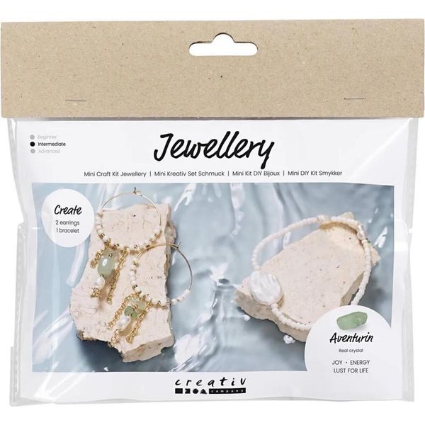 Kit Per La Creazione Di Gioielli In Avventurina E Quarzo, Con Materiale E Istruzioni-image