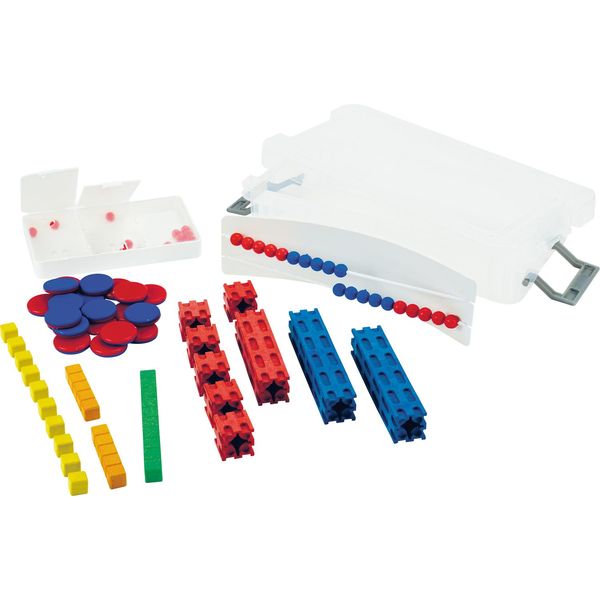 Eduplay 120981 Set Base Di Matematica Più Gamma Di Numeri Fino A 20, 58 Pezzi In Scatola Rosso-Blu, Multicolore (1 Set)-image