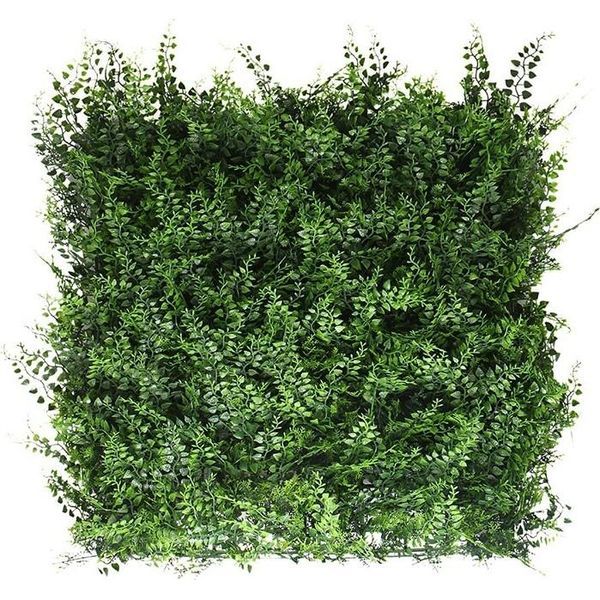 Felce Artificiale Da Siepe - 100 X 100 Cm - Edera Artificiale - Pannello Murale - Schermo Privacy Per Balconi-image