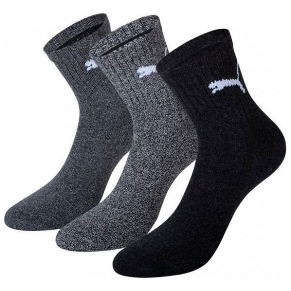 Puma Unisex Calzini Corti Crew 3-Pack 231011001, Taglia:47 - 49, Colore:Grigio (Grey Grey)-image