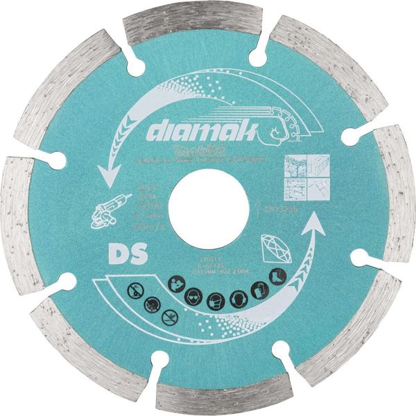 Makita Diamak - Disco Da Taglio Diamantato - Per Calcestruzzo, Marmo, Ardesia, Mattoni Morbidi, Mattoni Di Cemento - 115 Mm-image