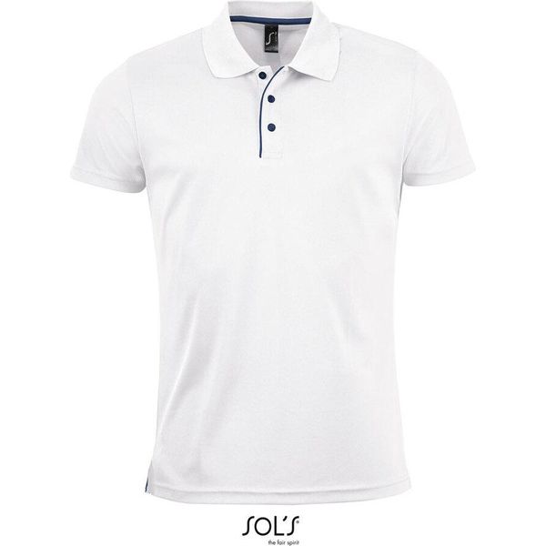 Sols 01180 | Polo Sportiva Uomo Performer - Colore: Bianco - Taglia: S-image