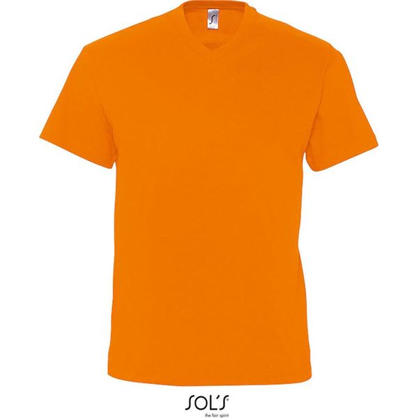 Sols 11150 | Maglietta A Maniche Corte Victory Con Scollo A V Da Uomo - Colore: Arancione - Taglia: S-image