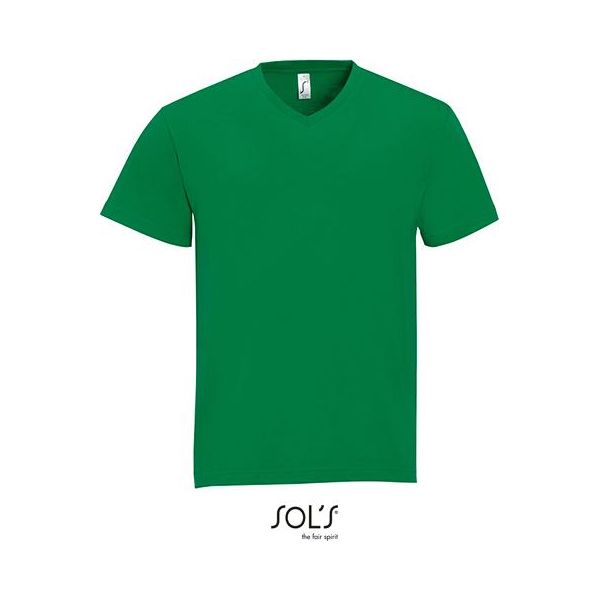 Sols 11150 | Maglietta A Maniche Corte Victory Con Scollo A V Da Uomo - Colore: Verde Kelly - Taglia: Xl-image