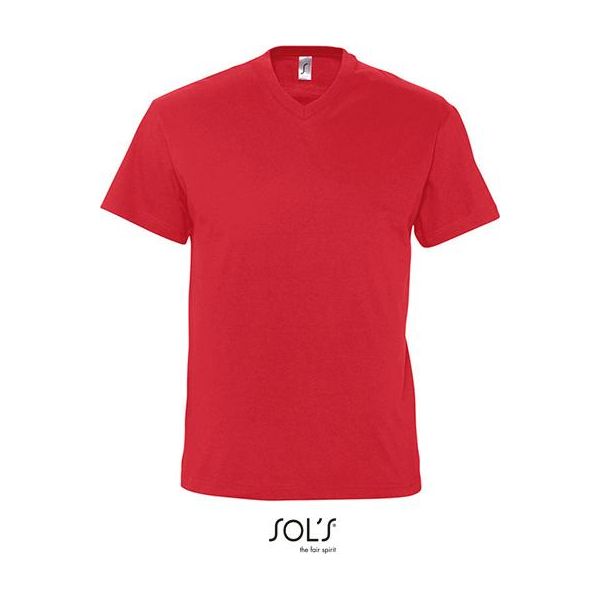 Sols 11150 | Maglietta A Maniche Corte Victory Con Scollo A V Da Uomo - Colore: Rosso - Taglia: 3XL-image